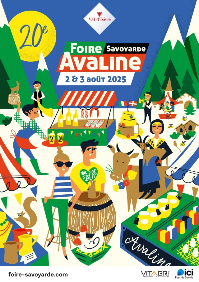 Val d'Isere Affiche Foire Avaline 2025